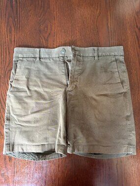 Everlane 7 Performance Chino Shorts Dark Forest Men’s 32"